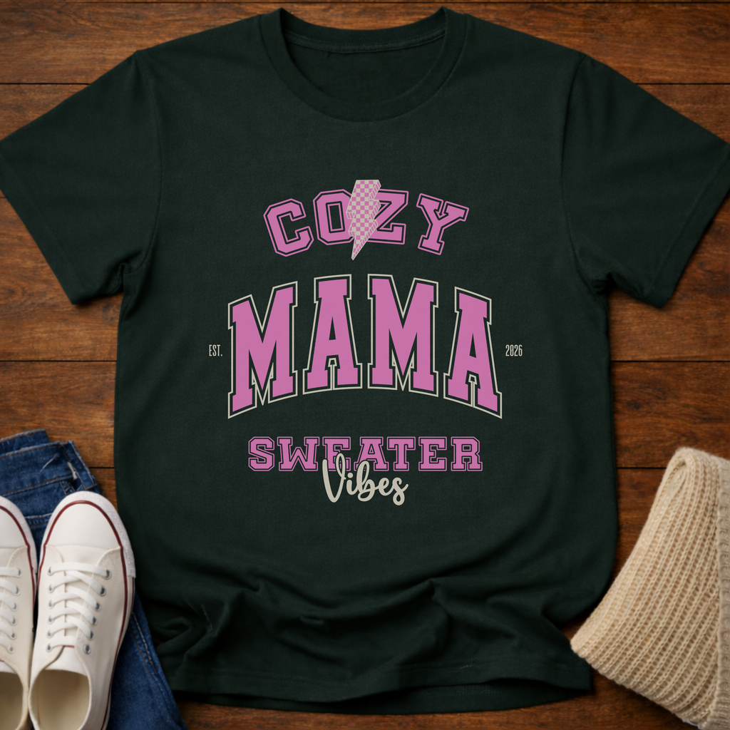 Cozy Mama Sweater Vibes T-Shirt