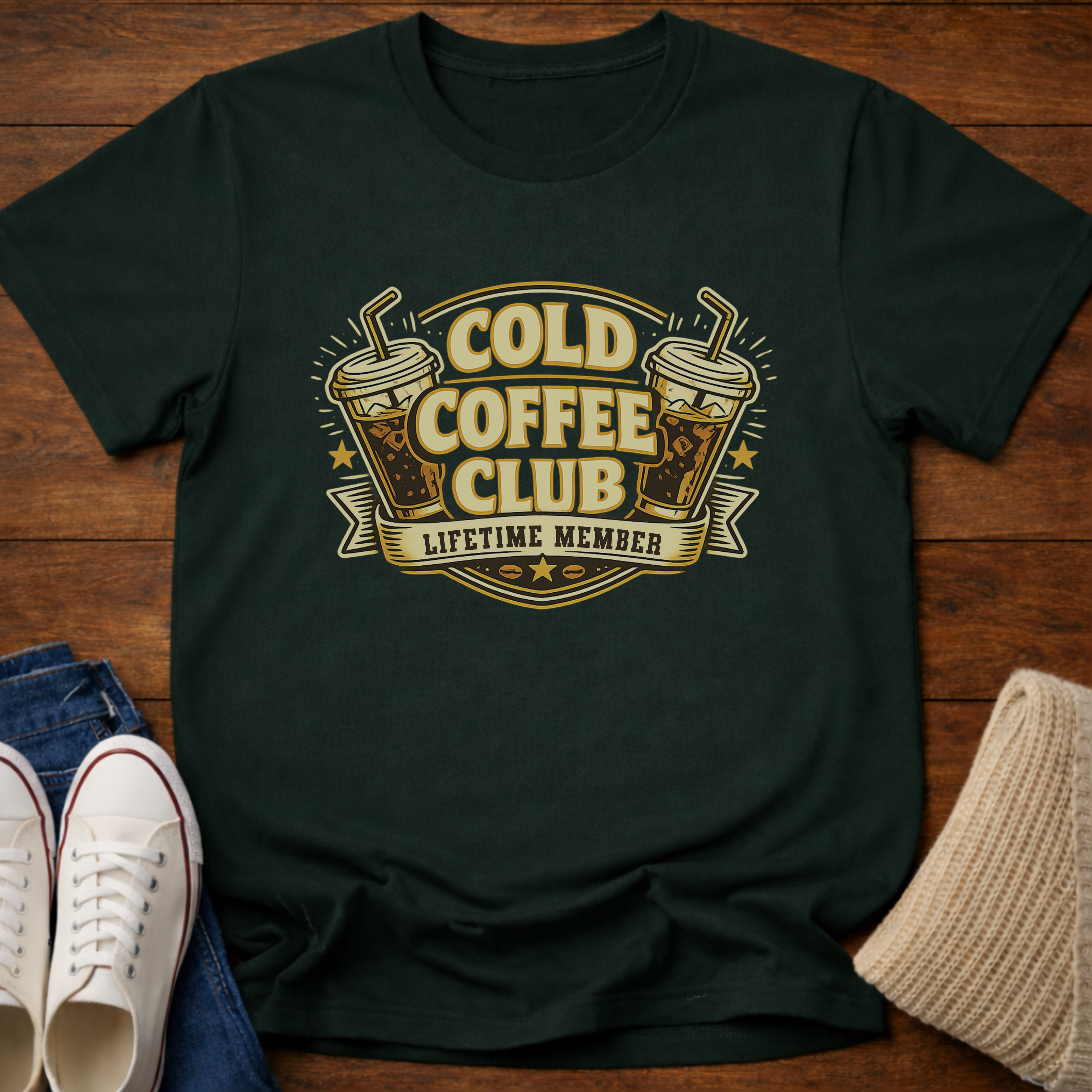 Cold Coffee Club Lifetime Member T-Shirt
