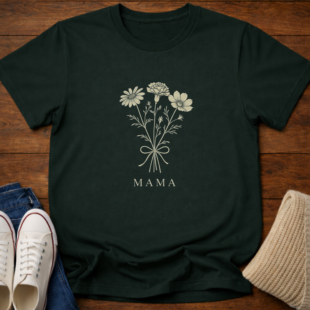 Mama Floral Minimalist T-Shirt