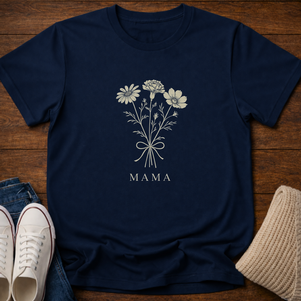Mama Floral Minimalist T-Shirt