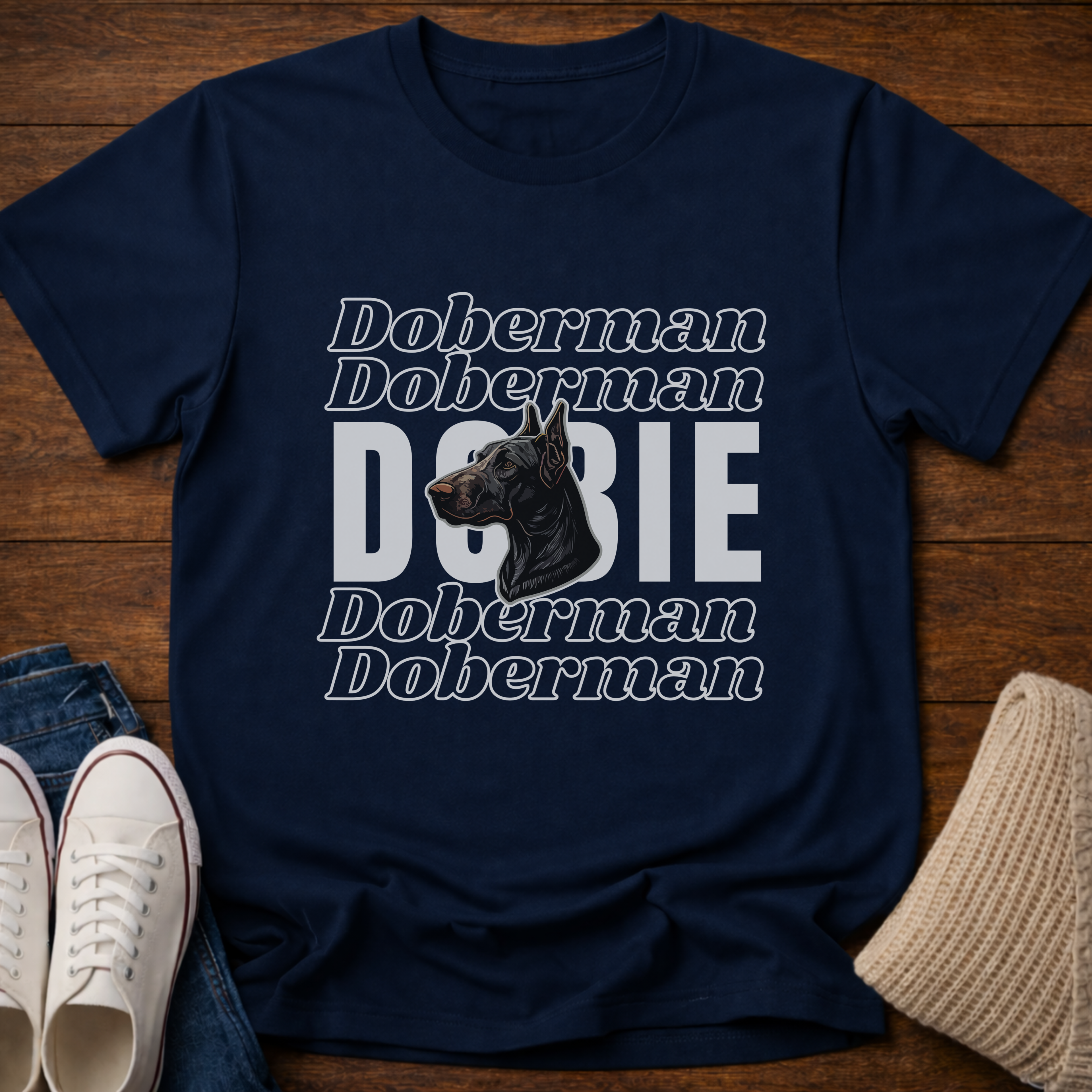 Retro Dobie Mom T-Shirt