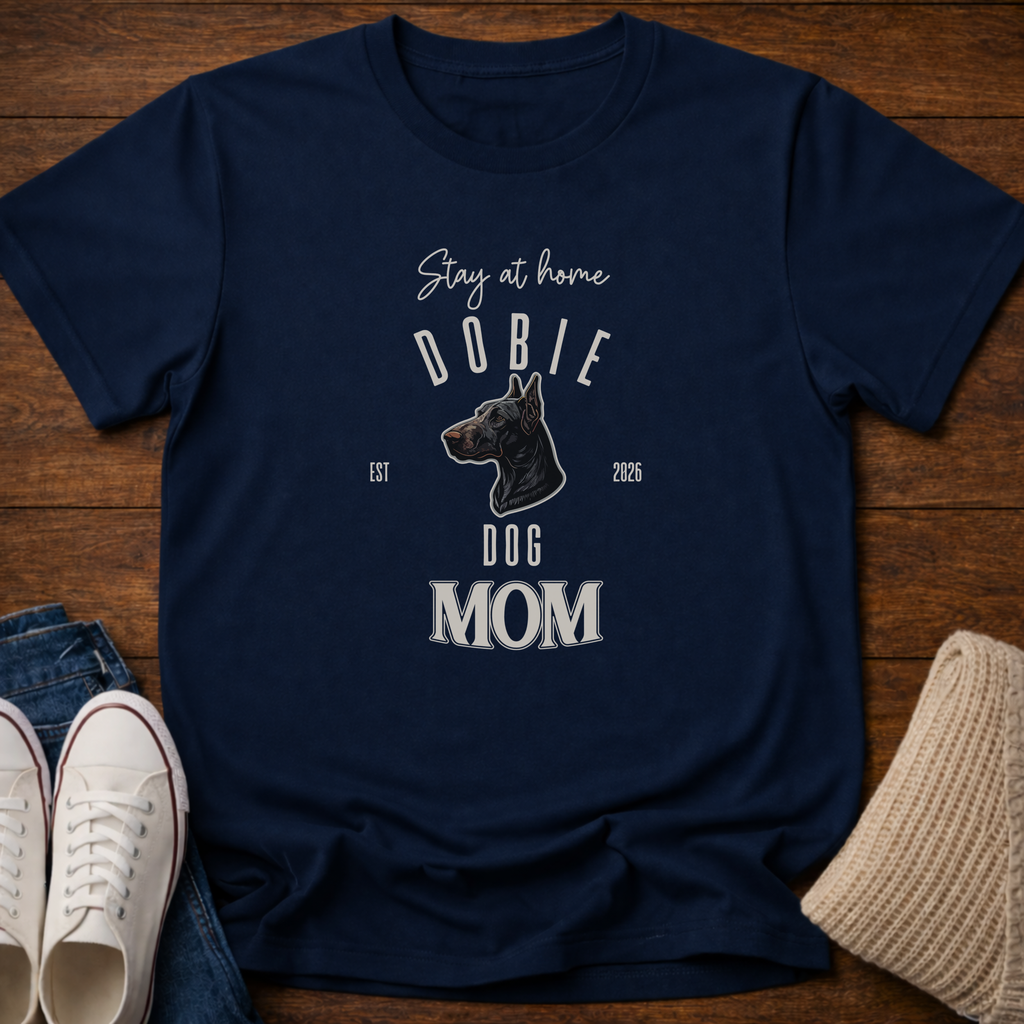 Stay at Home Dobie Mom T-Shirt