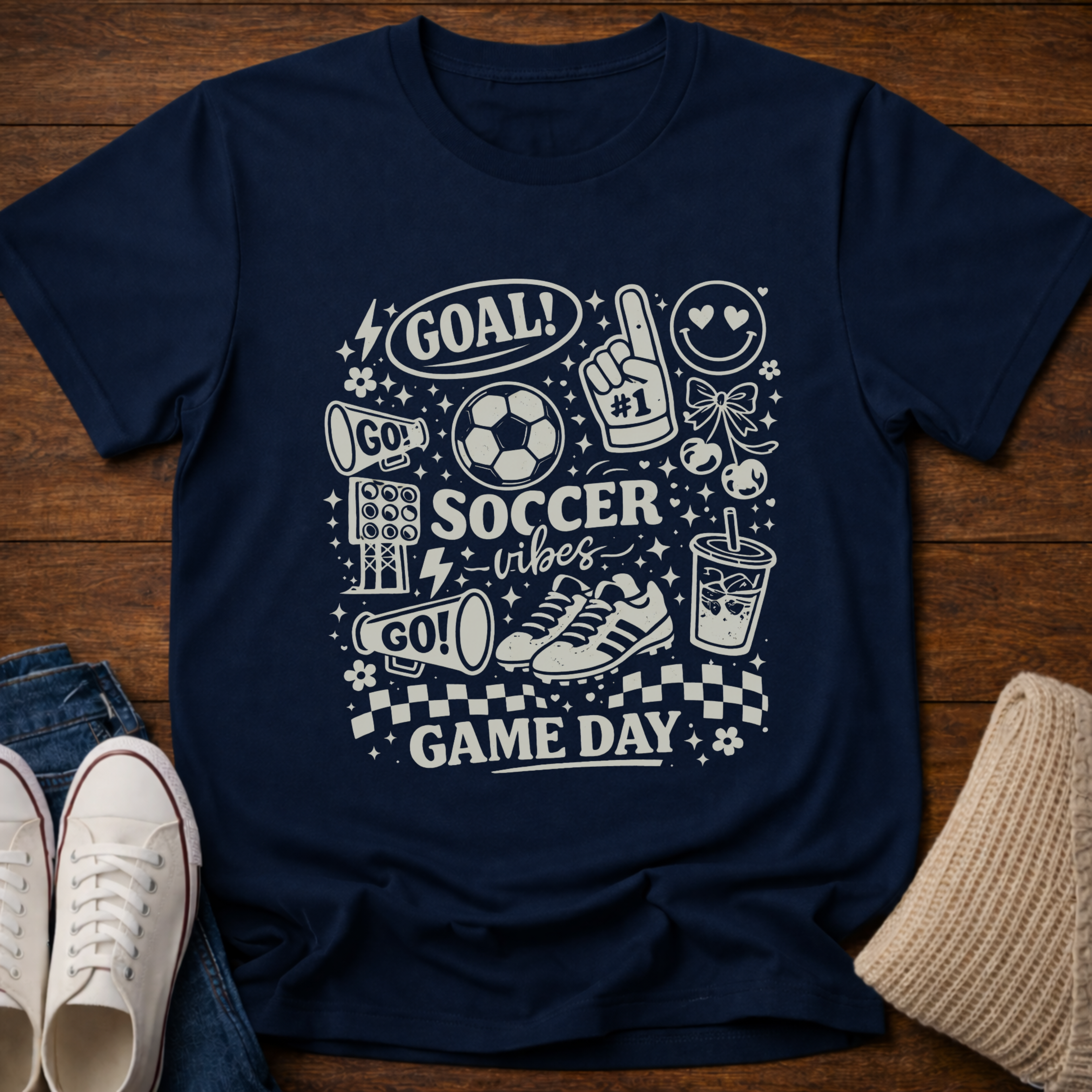 Soccer Mom Doodle Collage T-Shirt
