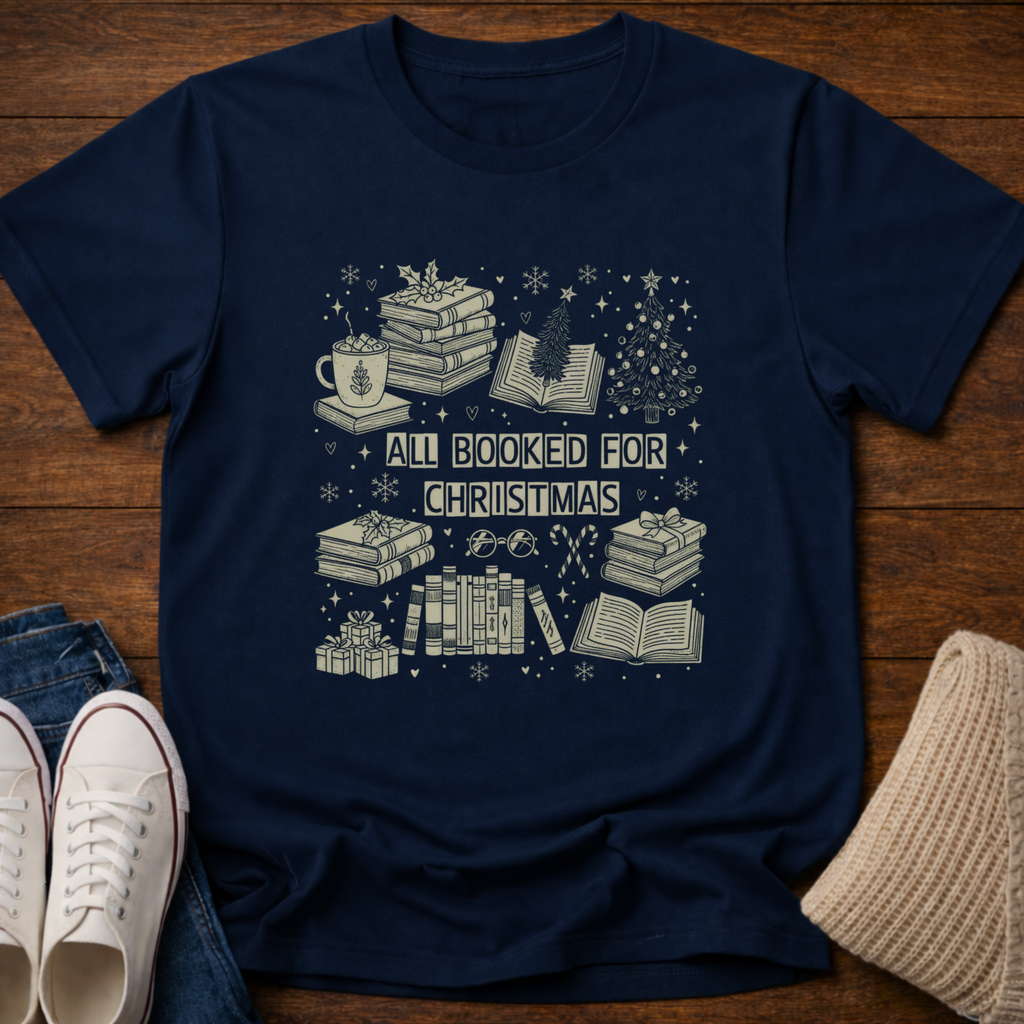 All Booked for Christmas T-Shirt