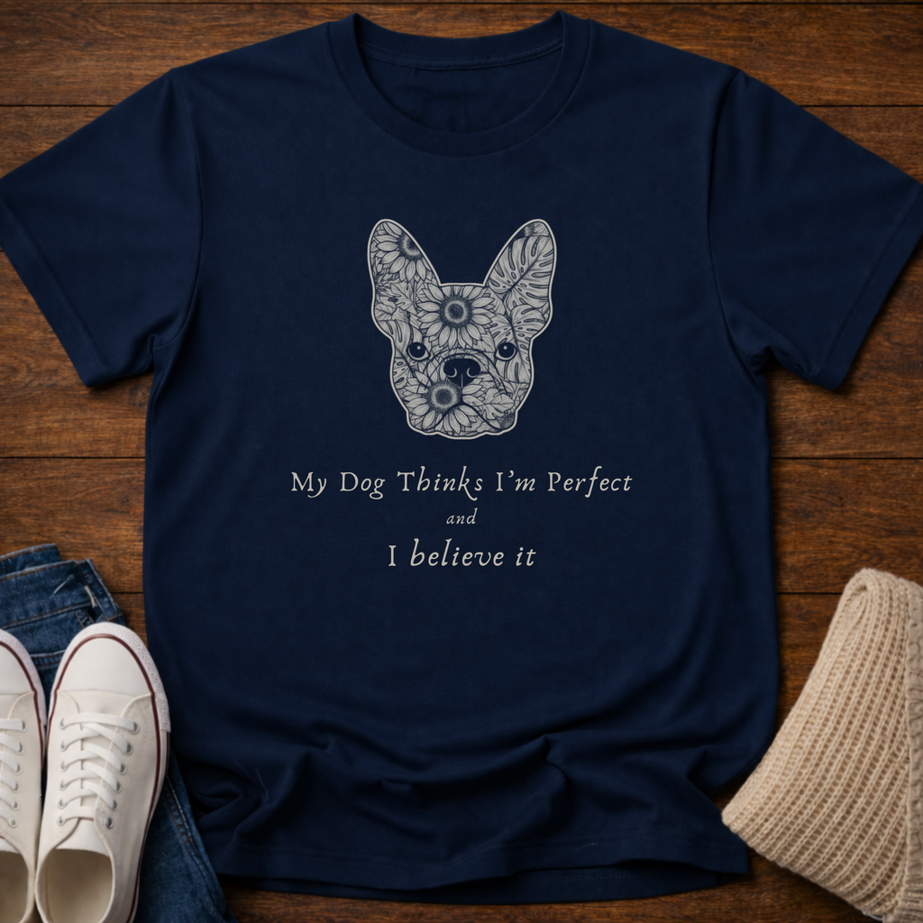 My Frenchie Thinks I'm Perfect T-Shirt