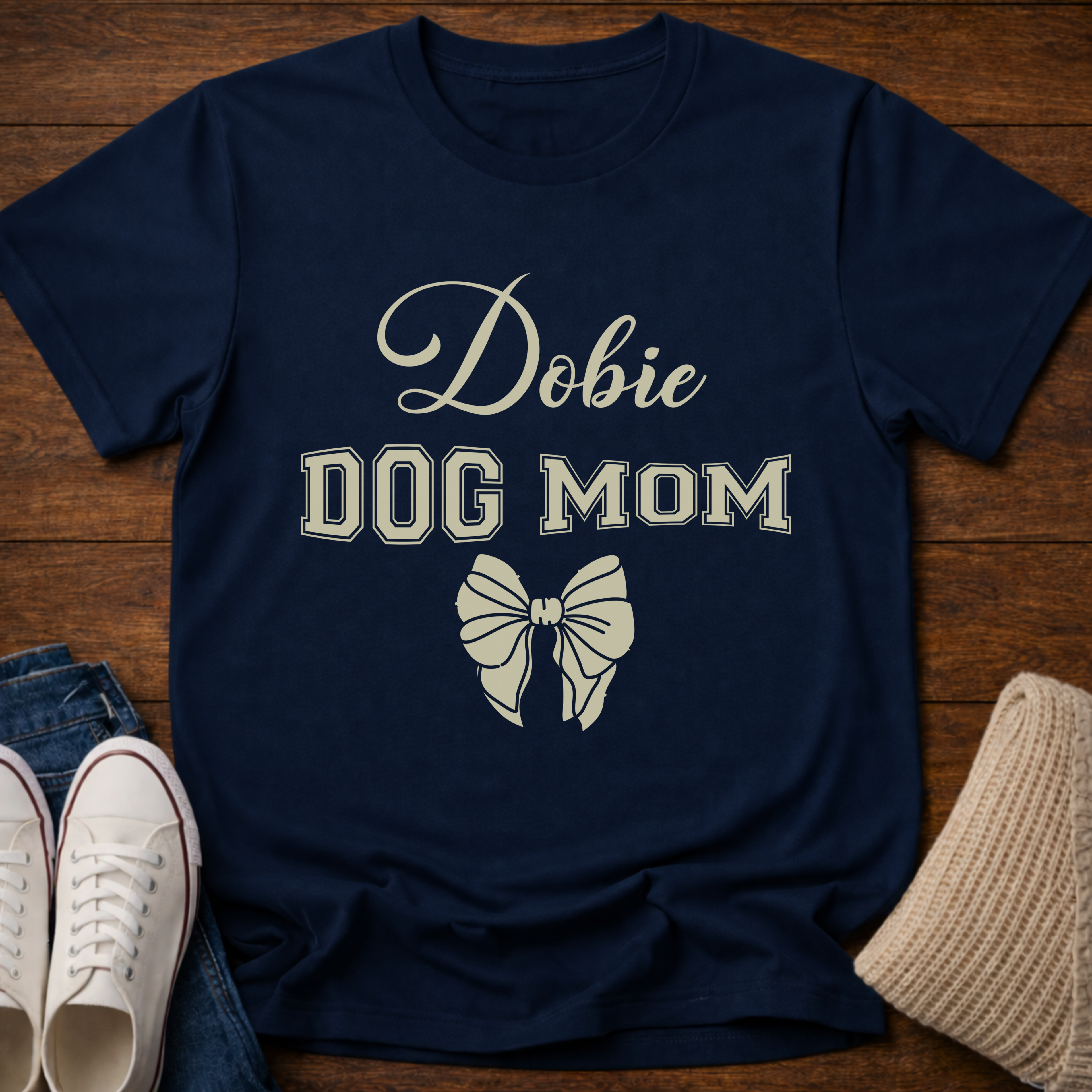 Dobie Mom Coquette T-Shirt