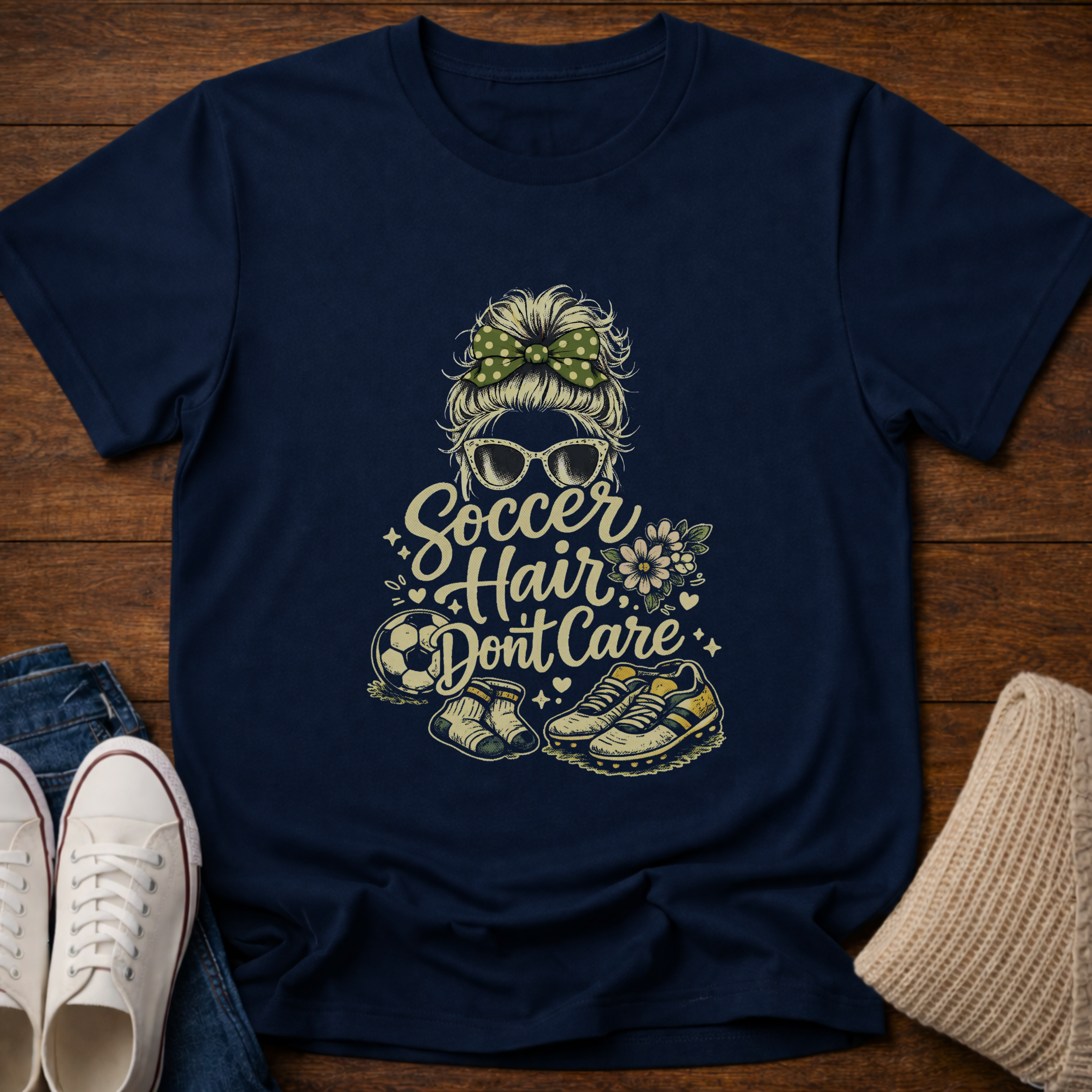 Soccer Hair Don't Care T-Shirt