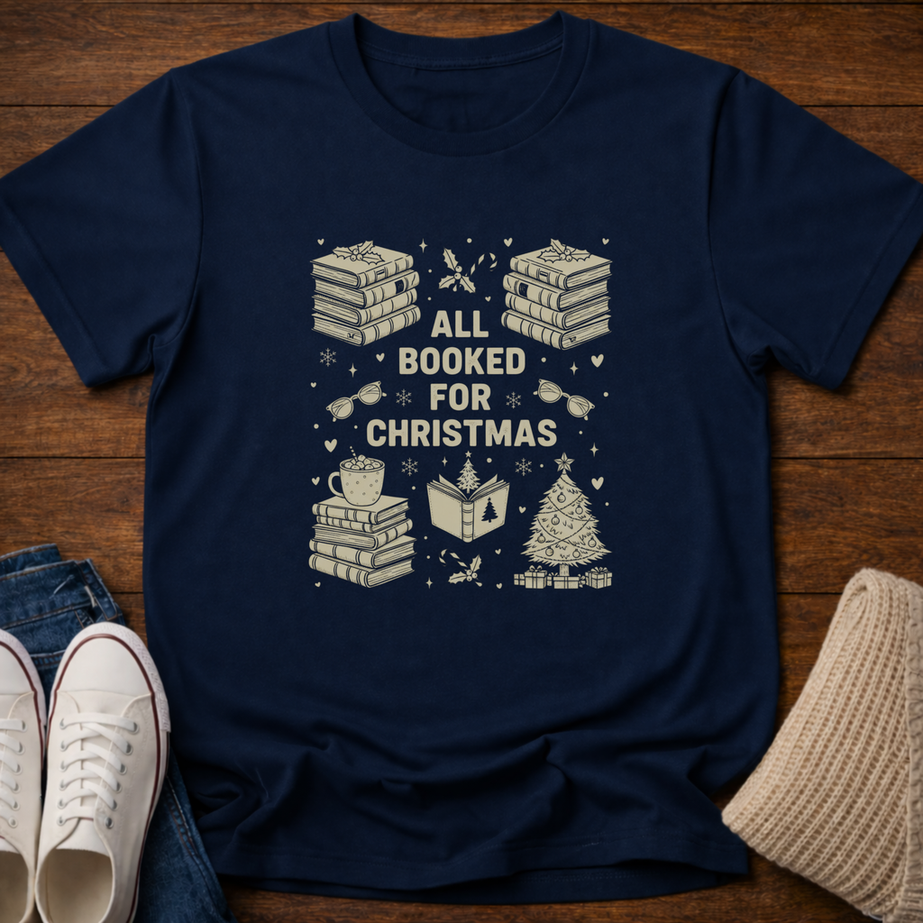 All Booked Christmas Doodle T-Shirt