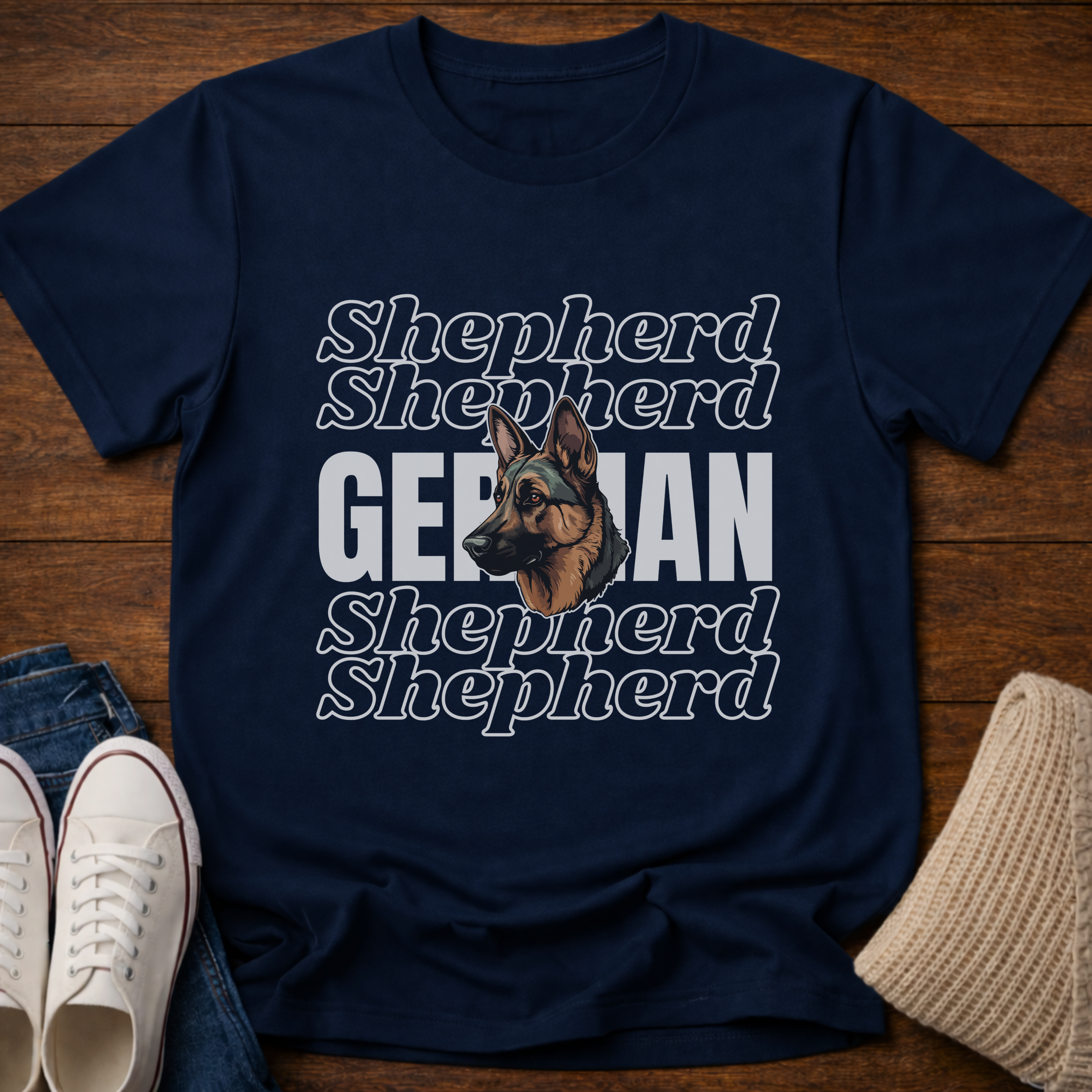 Retro Shepherd Mom T-Shirt