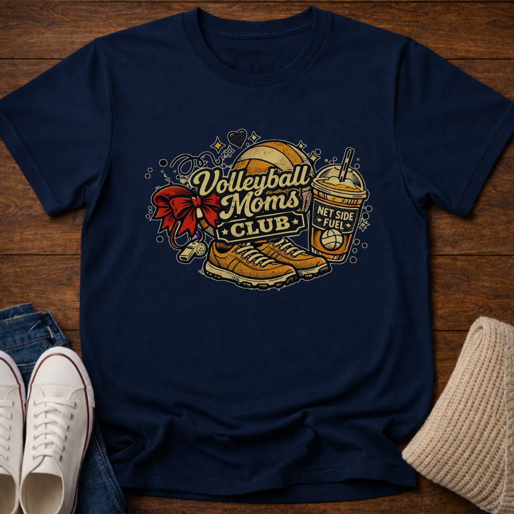 Volleyball Moms Club T-Shirt