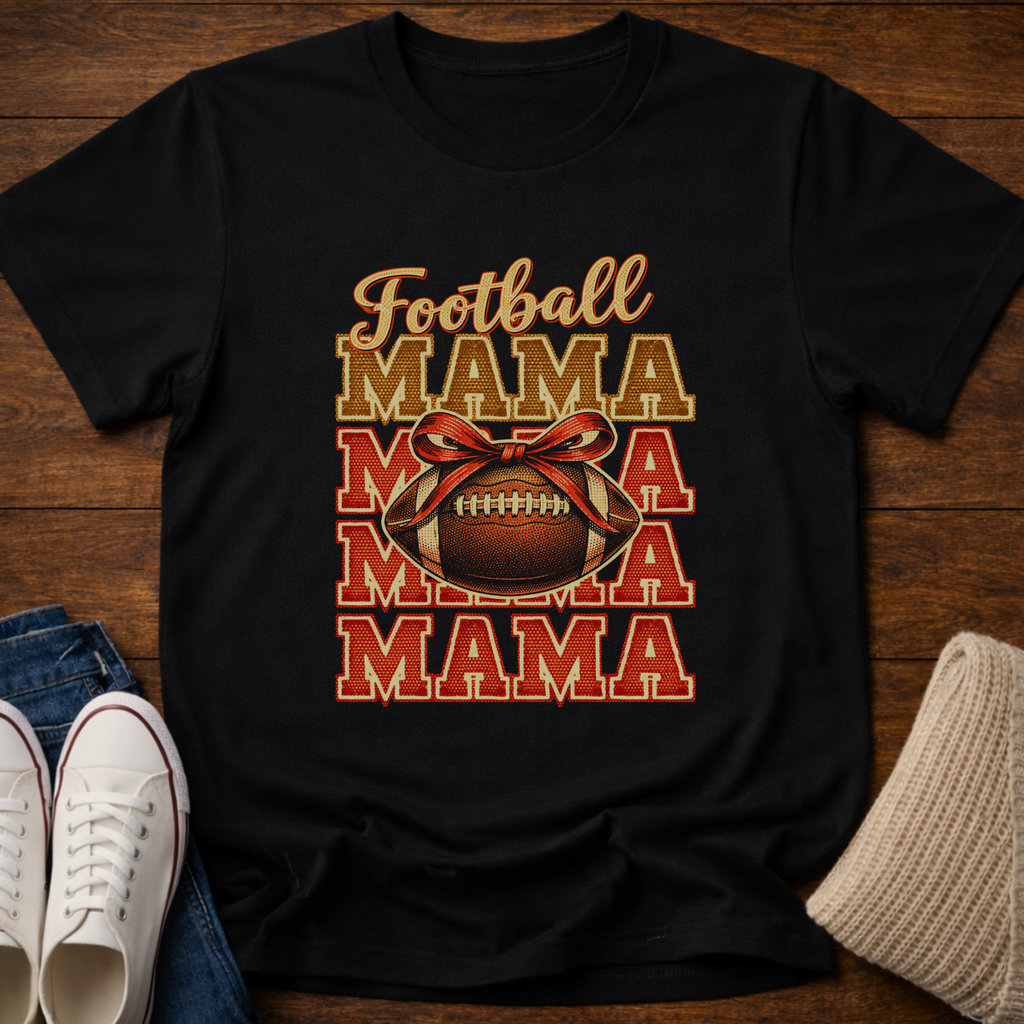 Retro Football Mama T-Shirt