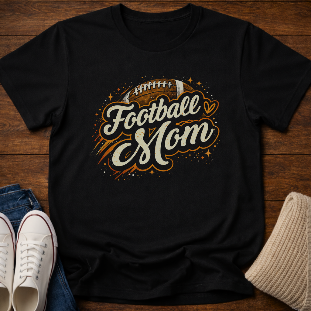 Football Mom Sparkle T-Shirt
