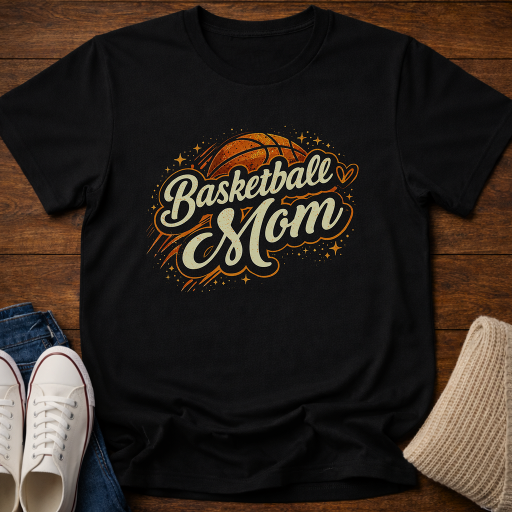 Basketball Mom Sparkle T-Shirt