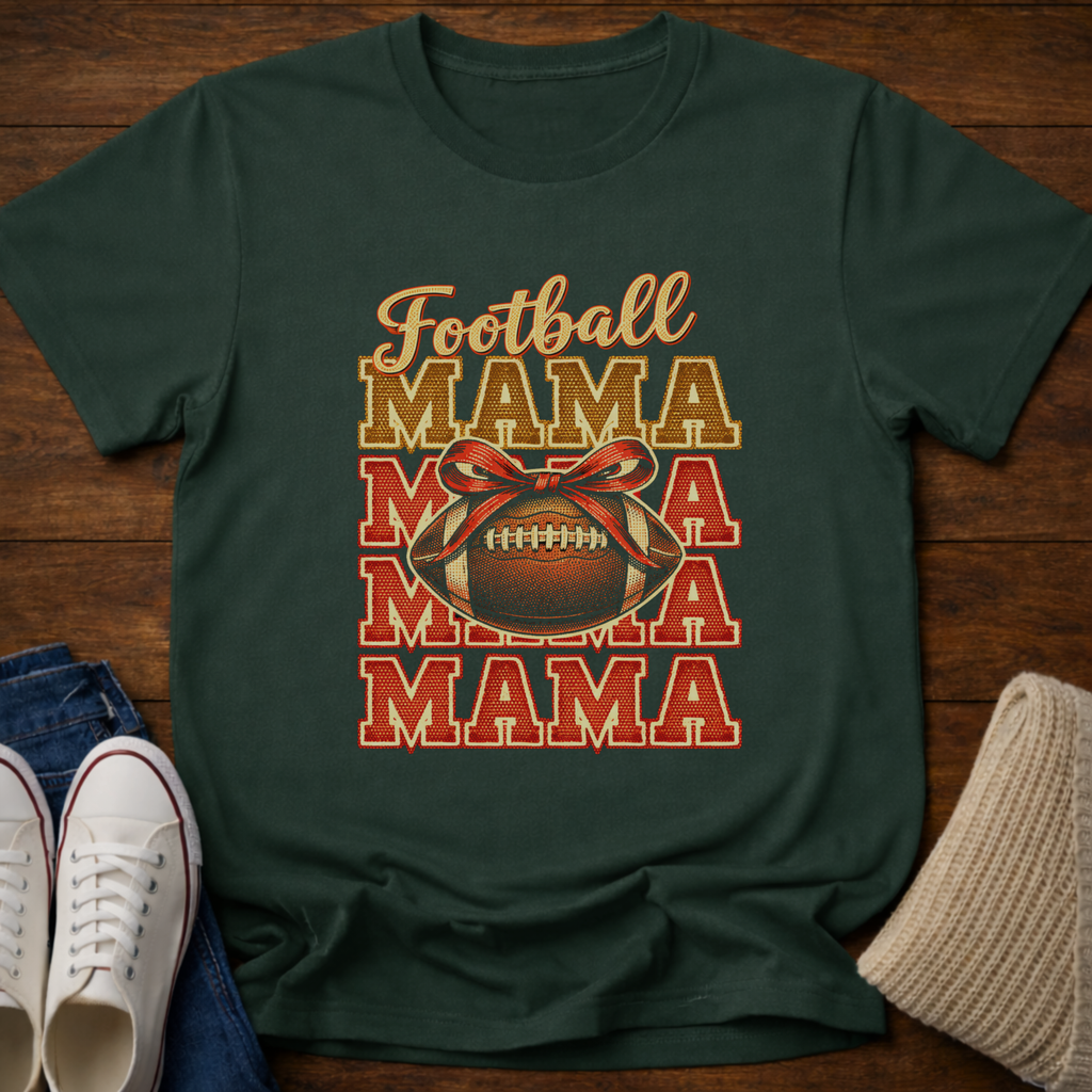 Retro Football Mama T-Shirt