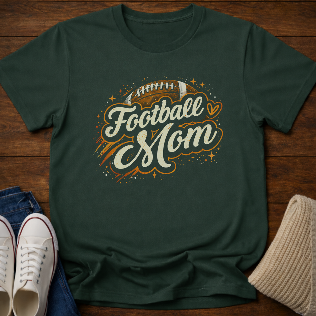 Football Mom Sparkle T-Shirt