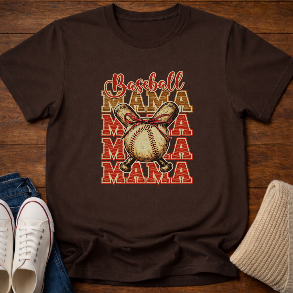 Retro Baseball Mama T-Shirt