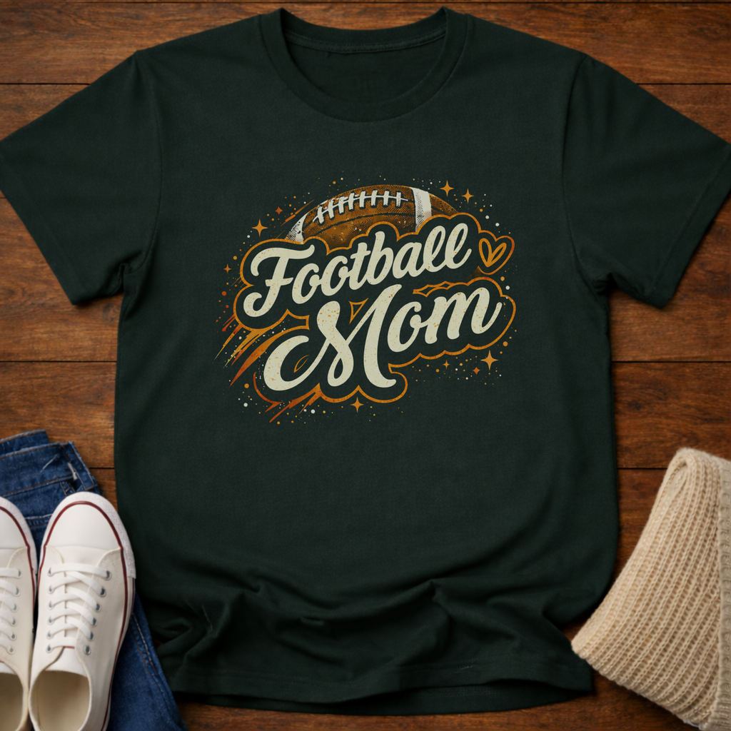Football Mom Sparkle T-Shirt
