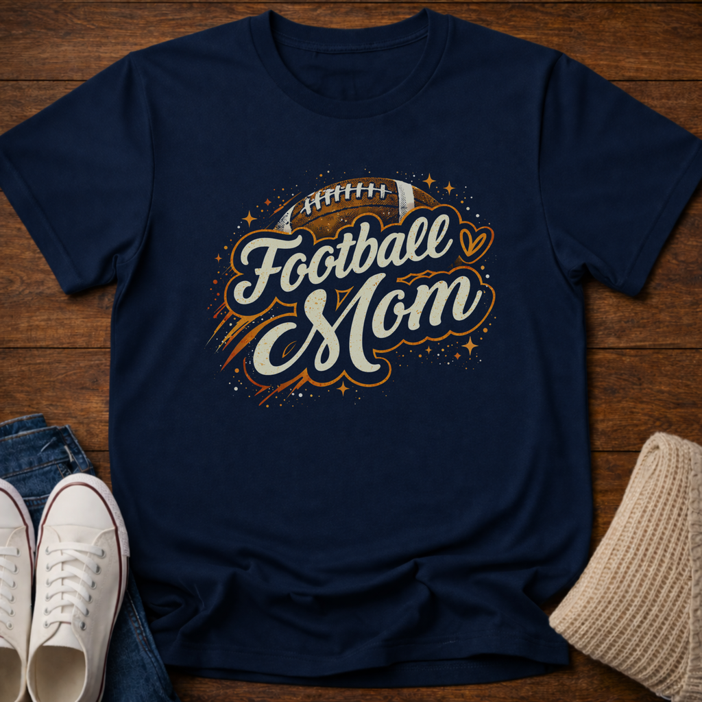 Football Mom Sparkle T-Shirt