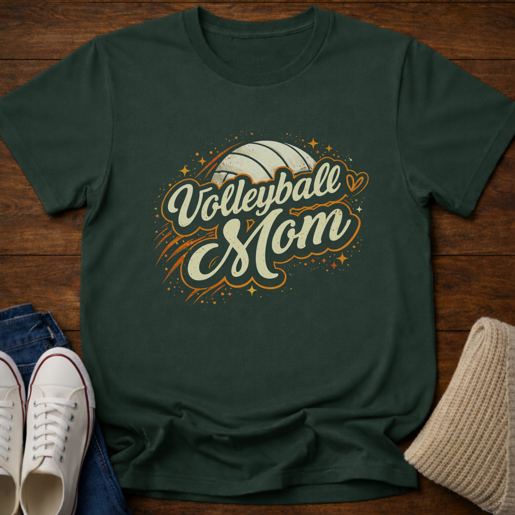 Volleyball Mom Sparkle T-Shirt