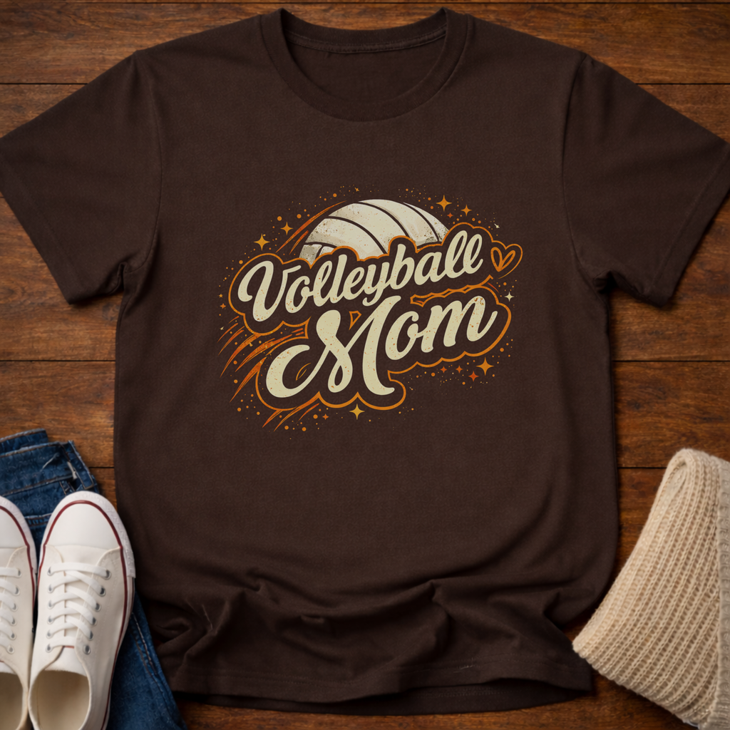 Volleyball Mom Sparkle T-Shirt