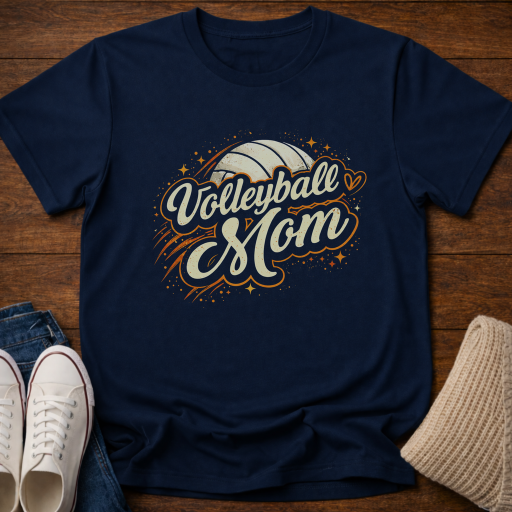 Volleyball Mom Sparkle T-Shirt