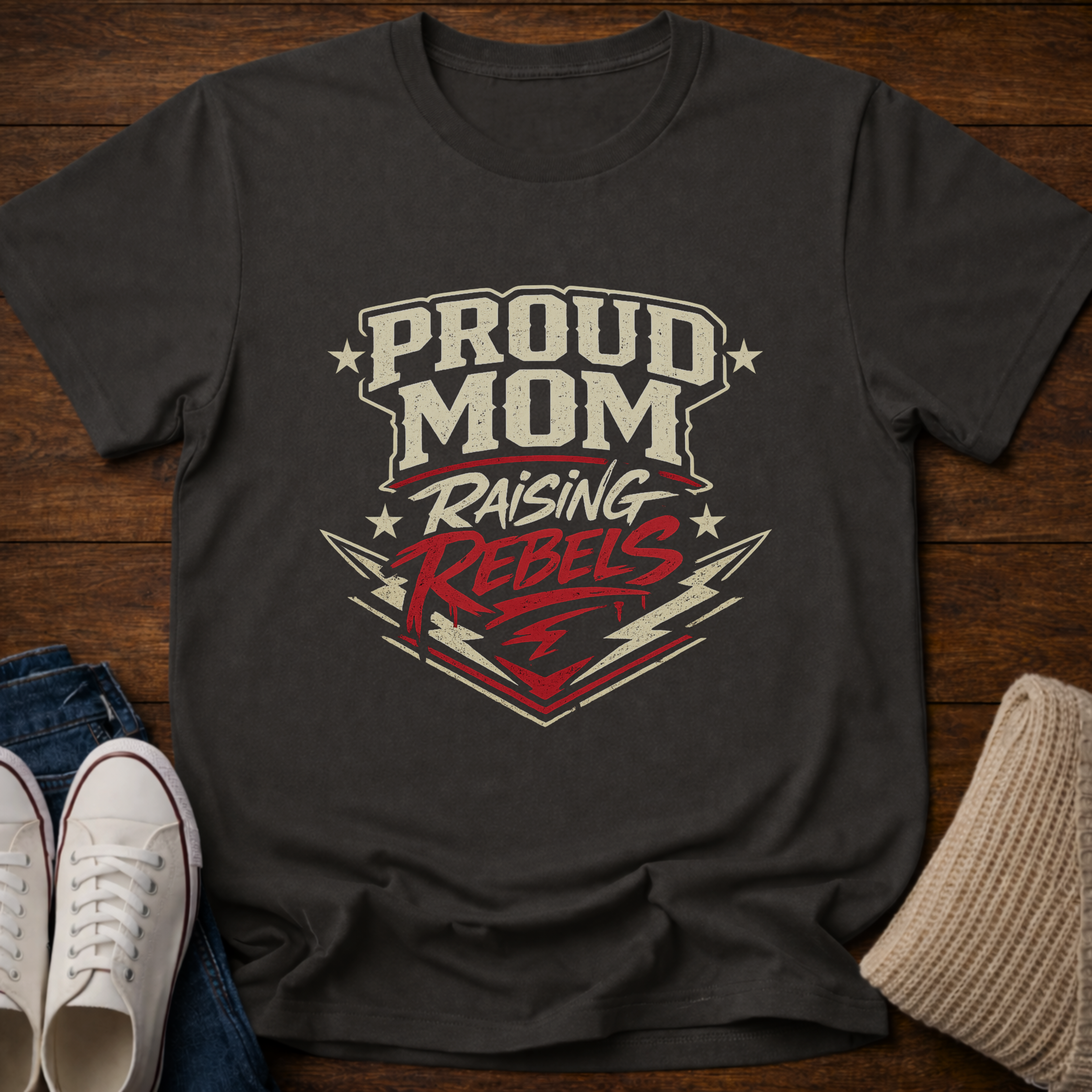 Proud Mom Raising Rebels T-Shirt