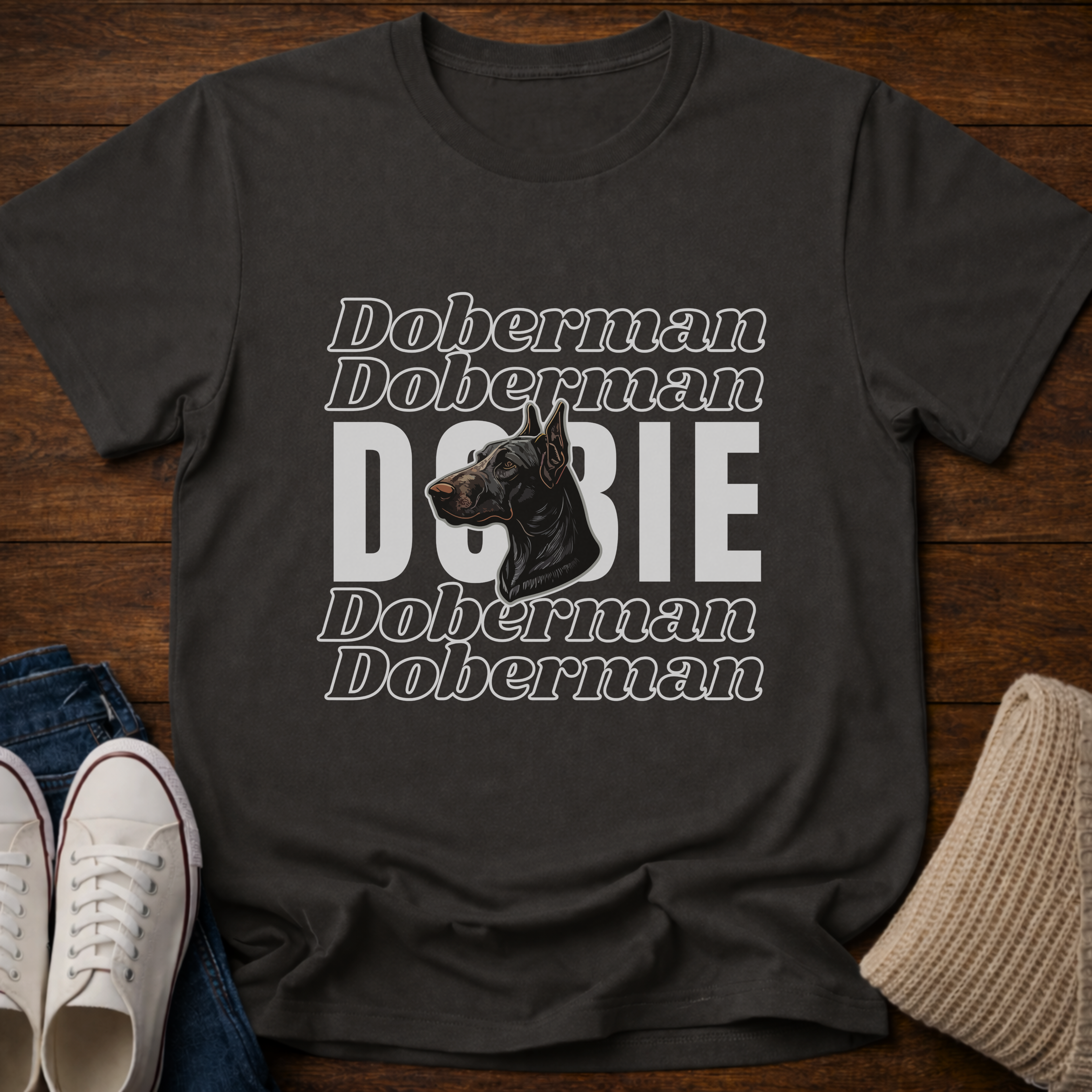 Retro Dobie Mom T-Shirt