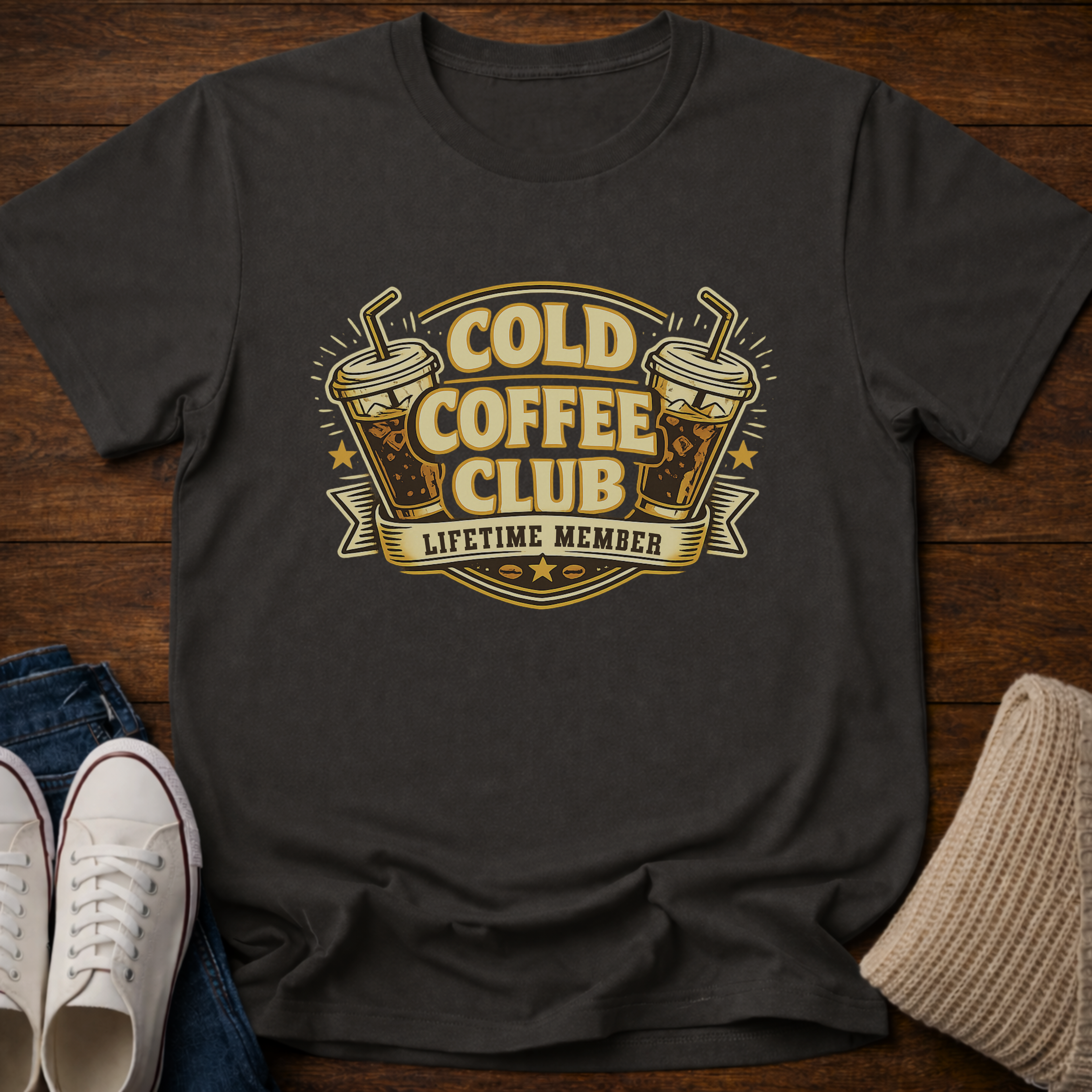 Cold Coffee Club Lifetime Member T-Shirt