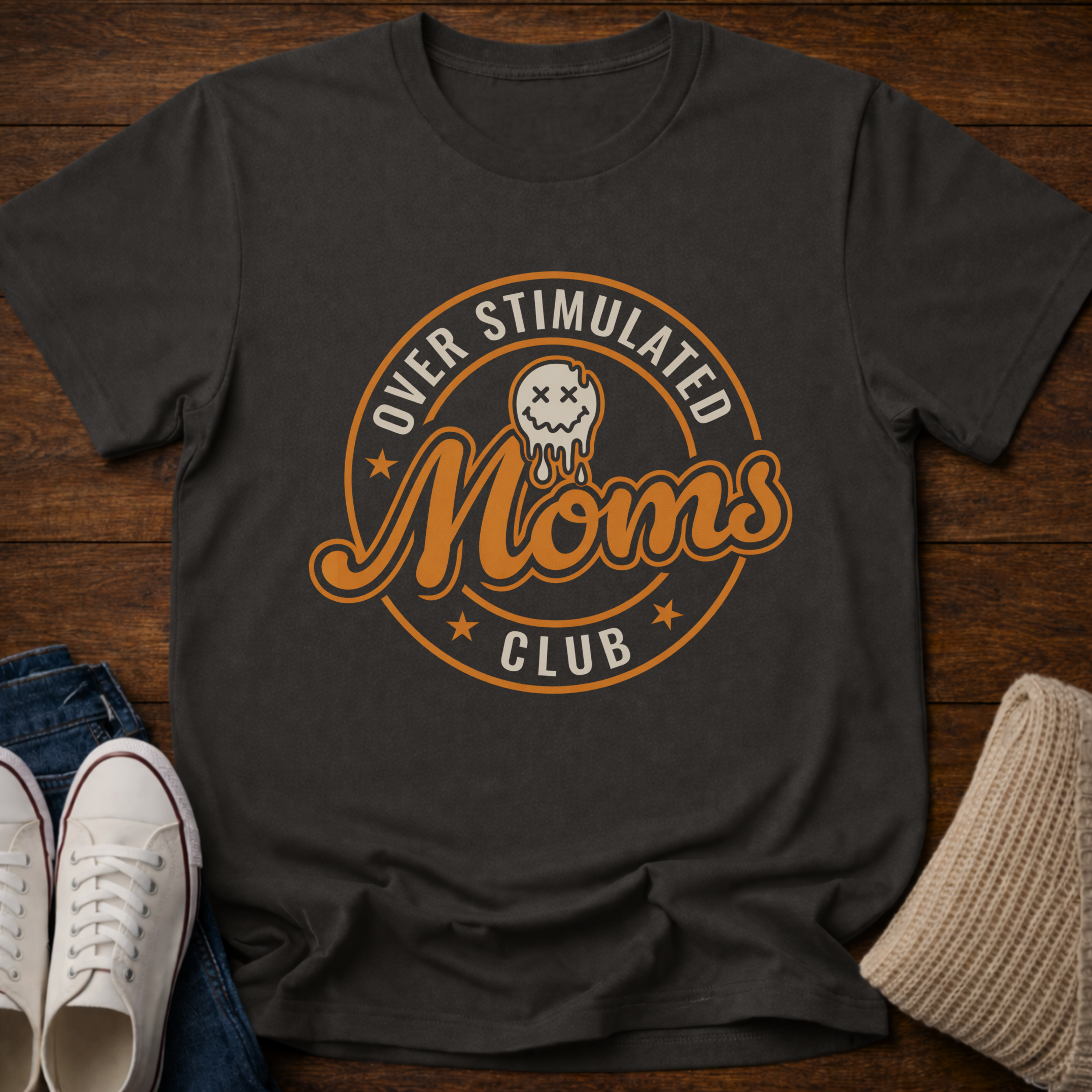 Over Stimulated Badge T-Shirt