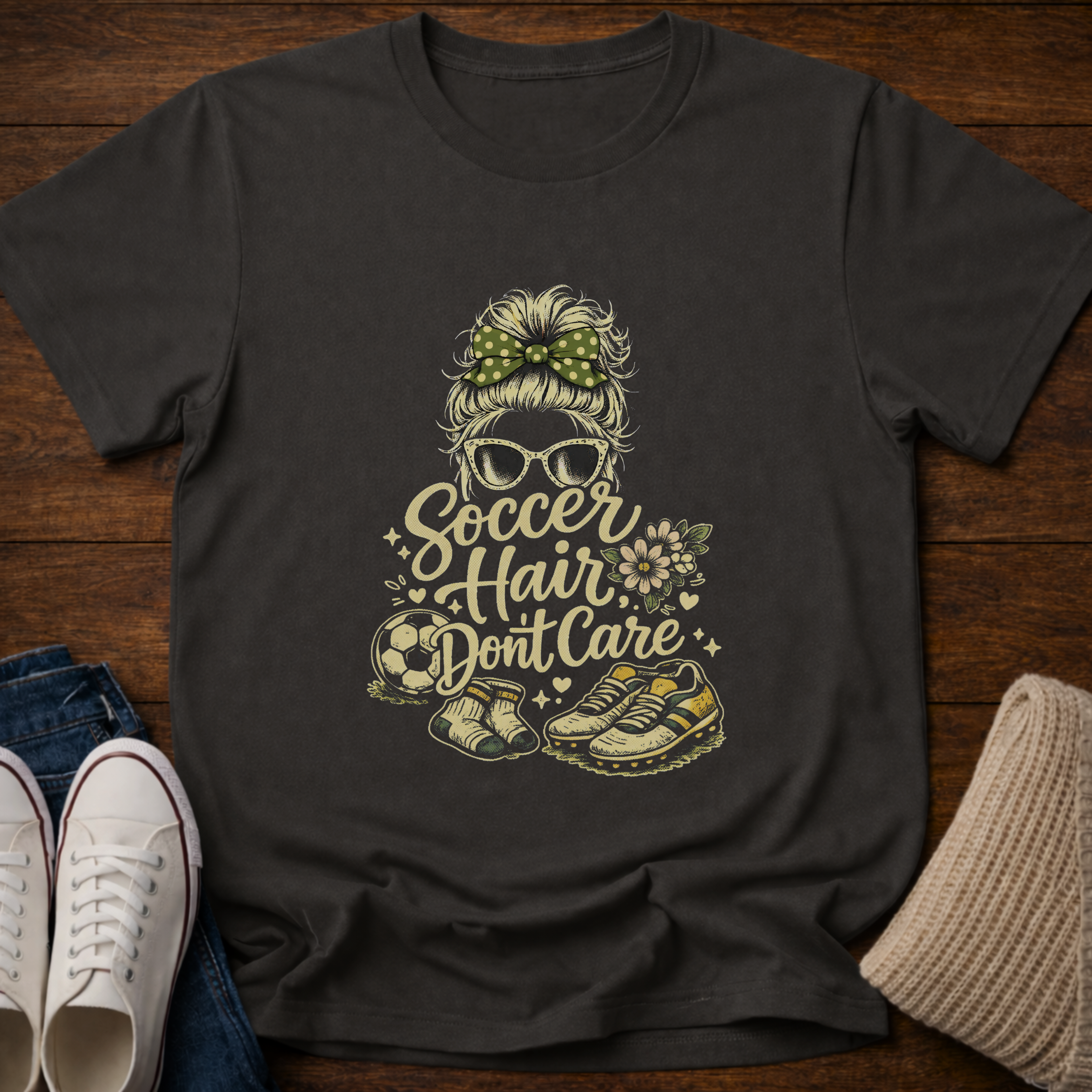 Soccer Hair Don't Care T-Shirt