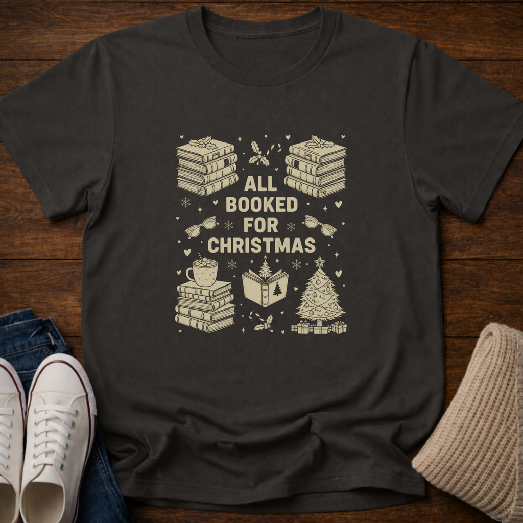 All Booked Christmas Doodle T-Shirt